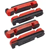 Campagnolo Hyperon-bora/dura Ace Shimano Rim Brake Pads 4 Units Rouge,Noir