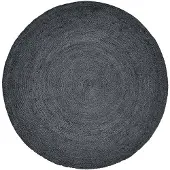 Nordal Tapis rond en jute - noir