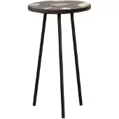 Nordal Table d'appoint en terrazzo - noir
