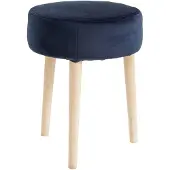 Nordal Tabouret velours bleu