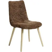 Nordal Chaise de salle à manger Flower - marron clair