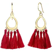 Elli Boucles d'oreilles 'Boho' or / rouge