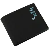 OXMOX porte-monnaie New Cryptan Pocketbörse Lizard Print Cyan Black noir