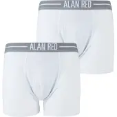 Alan red Boxers Lot de 2 Blanc