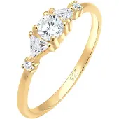 Elli PREMIUM Bague or / transparent
