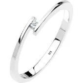 Elli DIAMONDS Bague 'Diamant' argent