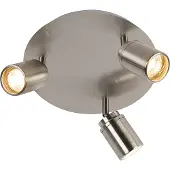 QAZQA Spot de salle de bain moderne en acier 3 lumières IP44 - Ducha