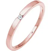 Elli DIAMONDS Bague 'Classic' or rose
