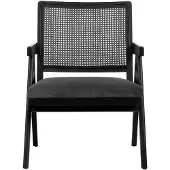 Nordal Chaise en osier - noir / gris