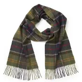 Barbour Écharpe Tartan Laine Classique Vert Multicoloré