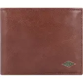 Fossil Cuir porte-monnaie Ryan Passcase Dark Brown brun