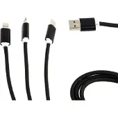 Gembird USB 3-in-1-Ladekabel,Lightning/USB-C/Micro schw, 1m