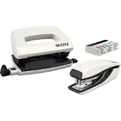Leitz LOT agrafeuse + perforateur WOW 5561, blanc