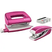 Leitz LOT agrafeuse + perforateur WOW 5561, rose