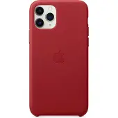 Apple iPhone 11 Pro Back Cover Cuir Rouge