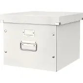 Leitz Boîte de rangement et d'archivage Click + Store , en carton, pour 50 dossiers suspendus, blanc