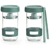Lékué Kit Pickles 2 verres+pince 700ml 2er Set