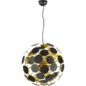 TRIO Lampe à suspension Discalgo 54 cm noir avec or