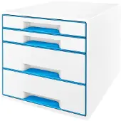 Leitz Bureau Wow Cube 4 Tiroirs 2 Grands Et 2 Petits Tiroirs Buc