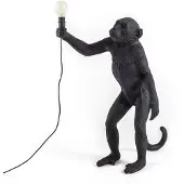 Seletti Luminaires d'extérieur , Monkey Lamp, Noir, Plastique, Design