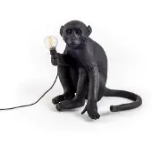 Seletti Luminaires d'extérieur , Monkey Lamp, Noir, Plastique, Design