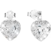 Lucardi Boucles d'oreilles argent / transparent