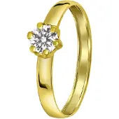 Lucardi Bague 'Klassisch' or / transparent