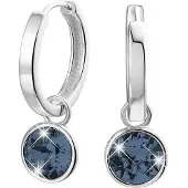 Lucardi Boucles d'oreilles bleu-gris / argent