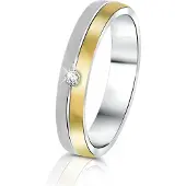 Lucardi Bague 'Praag' or / argent / transparent