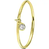 Lucardi Bague or / transparent