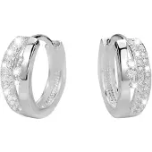 Lucardi Boucles d'oreilles argent / transparent