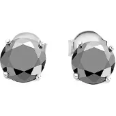 Lucardi Boucles d'oreilles noir / argent