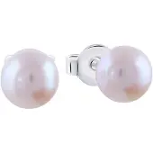 Lucardi Boucles d'oreilles argent / blanc perle