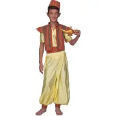 MOM Aladdin Kids Costume Jaune 5-6 Years Enfants