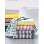 Cawö Serviette de Douche Cawö Campus Ringel Anthracite (70 x 140 cm)