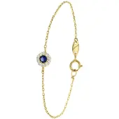 Lucardi Bracelet 'Klassisch' bleu / or / transparent