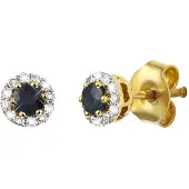 Lucardi Boucles d'oreilles or / noir / transparent