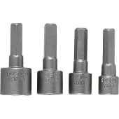 Bosch Jeu de clés à douilles 4 pces 1/4" SW 7 8 10 et 13