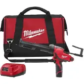 Milwaukee M12 PCG/310C-201B - Set De Pistolet À Colle Avec Support De Cartouche - Batterie 12V - Chargeur Et Sac