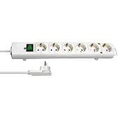 Brennenstuhl Grendosa Comfort-Line 6-Way 2.00 m White - Grounded Plug TYPE F