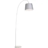 QAZQA Lampadaire arc moderne avec abat-jour gris - Bend