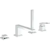 GROHE Eurocube combiné de bain 4 trous à une main, saillie 220mm, avec ensemble de douche, montage sur bord de baignoire, 19897001