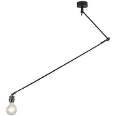 QAZQA Suspension moderne noire sans abat-jour - Blitz