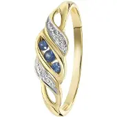 Lucardi Bague bleu / or