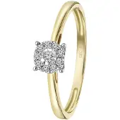 Lucardi Bague or / transparent