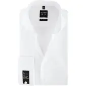 Olymp Chemise Level Five ML7 Blanc Manchette Double