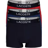 Lacoste Plain Boxers 3 Units Rouge,Bleu M Homme