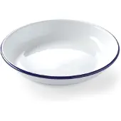 Super Merchant Assiette creuse émaillée, Assiettes, Blanc, Bleu