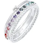 Elli Bague 'Rainbow' mélange de couleurs / argent