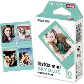 Fujifilm Film Instax Mini Pack 10 Poses Couleur avec cadre bleu